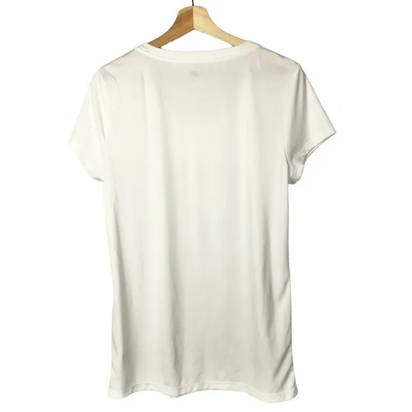 ALO Yoga‎ White Lightweight Crewneck Short Sleeve Athletic Top XXL - Image 2