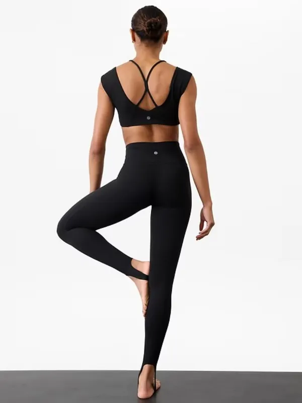 New Athleta XS Transcend High Rise Stirrup Leggings Black X-Small Regular - Image 3
