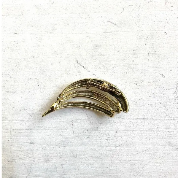 Gold tone brooch - Image 6