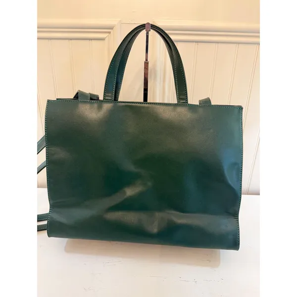 Telfar Shopping Bag Dark Olive Green Vegan Leather - Image 3