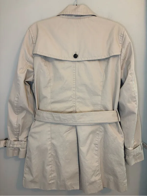 Banana Republic Belted Trench Coat Beige Double Breasted Medium - Image 2