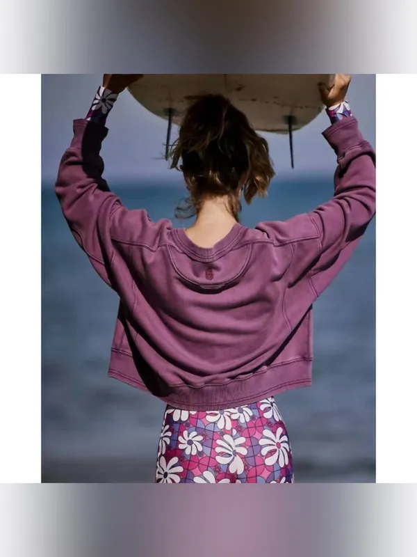 NWOT Free People FP Movement Intercept Pullover - Champion Purple - Small - Image 3