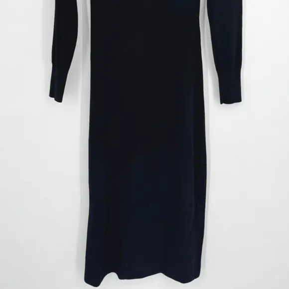 Moon River Midi Dress Medium Black Cutout Long Sleeve‎ Minimalist Chic Elegant - Image 9