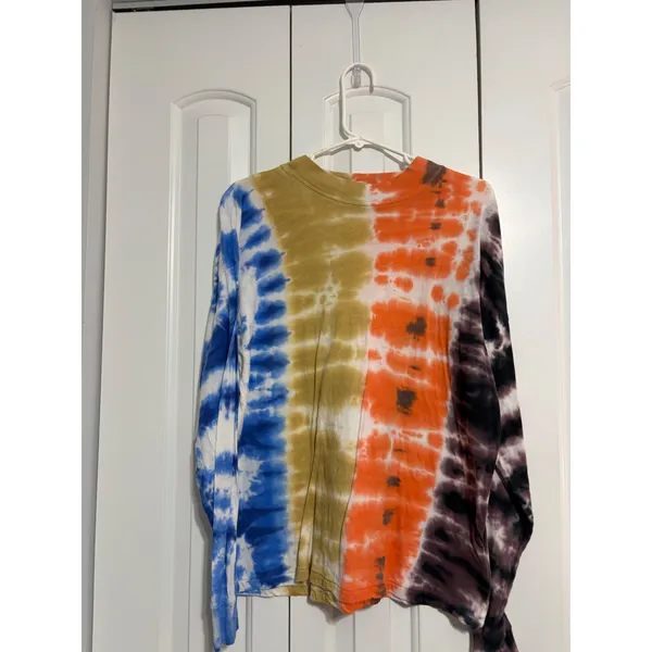 Urban‎ Outfitters Long Sleeve Tee Tie Dye Multi Color Relaxed Fit Small Boho S - Image 2
