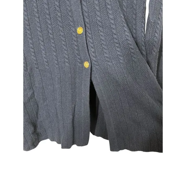Brooks Brothers Knit Blue Cashmere Blend Button Front Cardigan Sweater‎ Size M - Image 5
