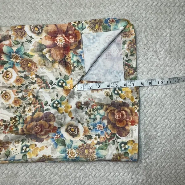 Zara Women's Floral Straight Cotton Blend Vintage-style‎ Skirt Size Small - Image 5