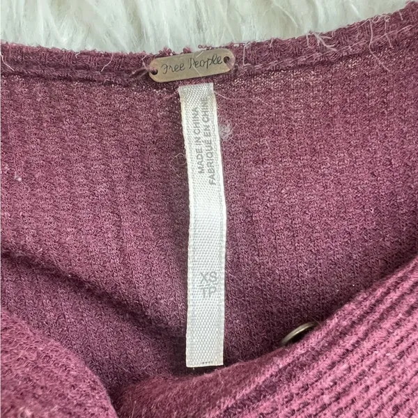 Free People Benedict Canyon Henley Maroon Flowy Tunic Size Xs - Image 11