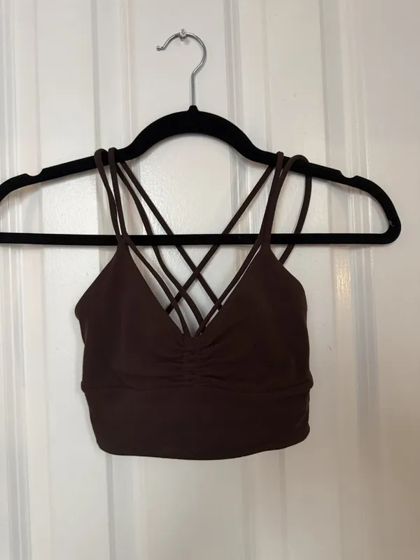 Lululemon Brown Strappy Crossback Bra - Image 3