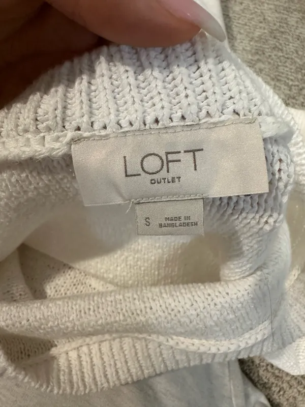 White knit sweater vest loft - Image 3