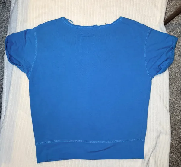 Vintage Y2K Aeropostale Aero Blue Graphic Crop Top Size M - Image 7
