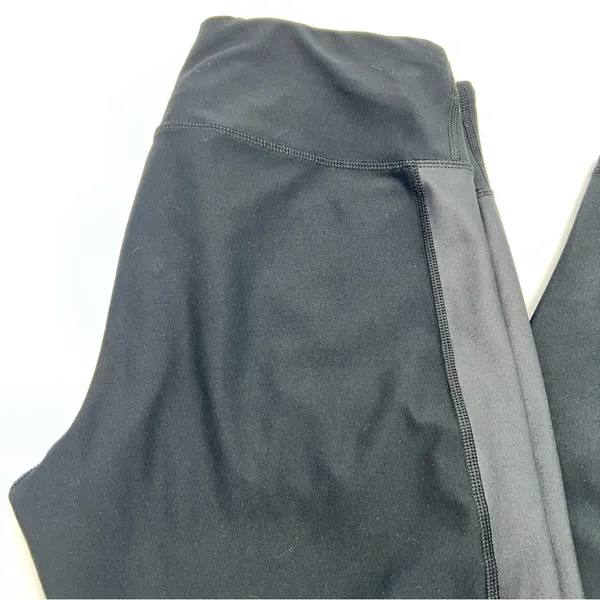 90 Degree By Reflex Women’s Black w/3 Shades of Gray Accent Leggings-Size L - Image 2