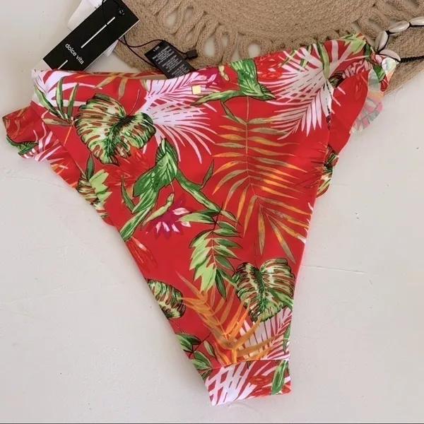 NEW DOLCE VITA BIKINI swim BOTTOM red orange NWT - Image 7