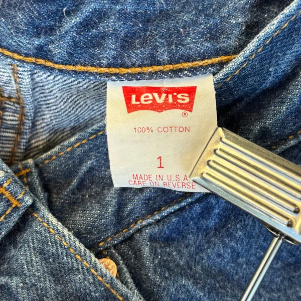Vintage Levi’s 501 Women’s Size 1 Black Suede Front Panels 80s Button Fly USA - Image 8