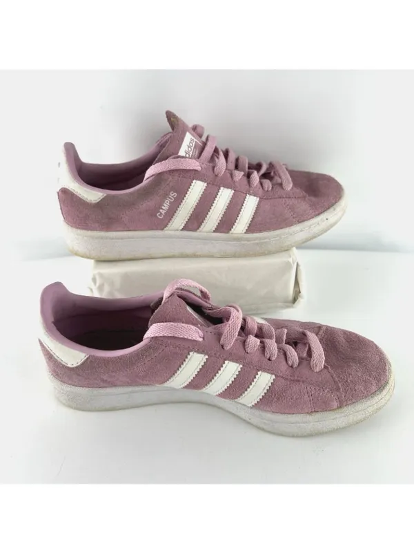 Adidas Campus Mens 5 Womens 6 00s Pink and White Suede Low Top Sneakers - Image 8