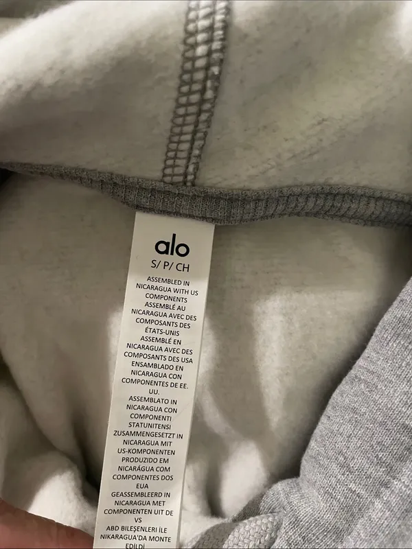 NWT Alo Yoga Accolade Hoodie Athletic Heather Grey Size S - Image 8