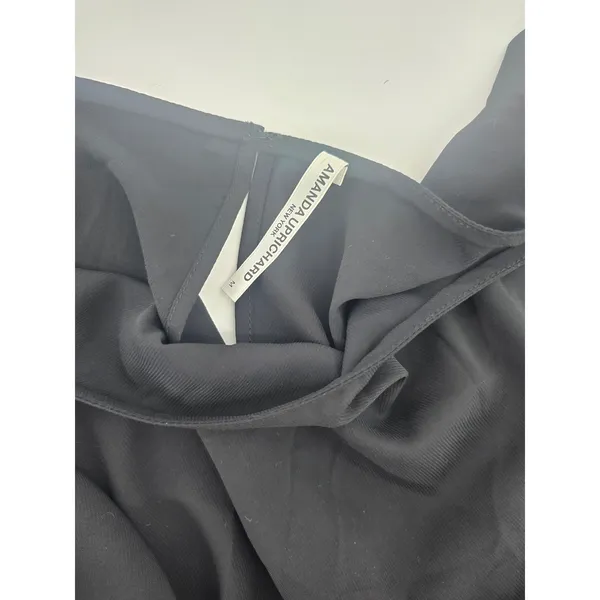 Amanda Uprichard Jumpsuit Womens Medium Wide Leg Black Short Sleeve EUC* - Image 4