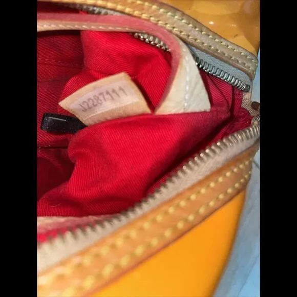 Dooney & Bourke Mustard Shoulder Bag‎ Patent Leather 12x9x3.5” - Image 10
