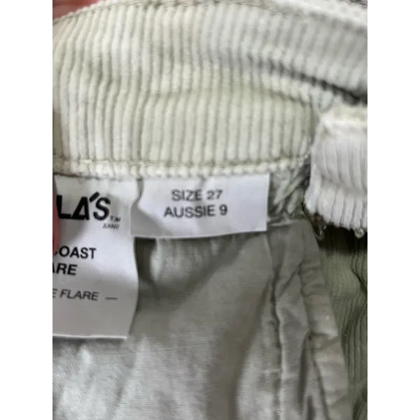 Rolla’s East Coast Flare Corduroy Pants Seagrass Green High Rise Size 27 Y2K - Image 7