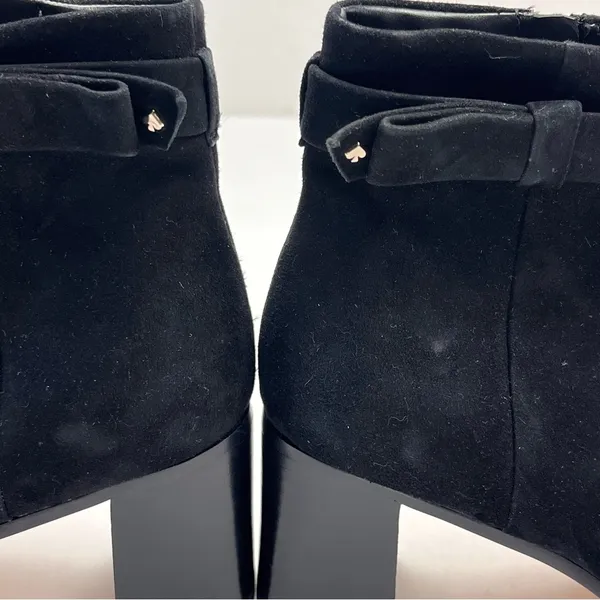 Kate‎ Spade Madelaine Womens Size 6B 6 Black Leather Suede Heeled Bootie Strap - Image 10