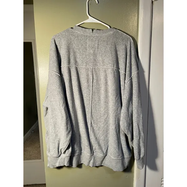Aerie Women's Size Large Cozy Crew Sweatshirt The Chill Gray Winter Tour 06 Cold - Image 10