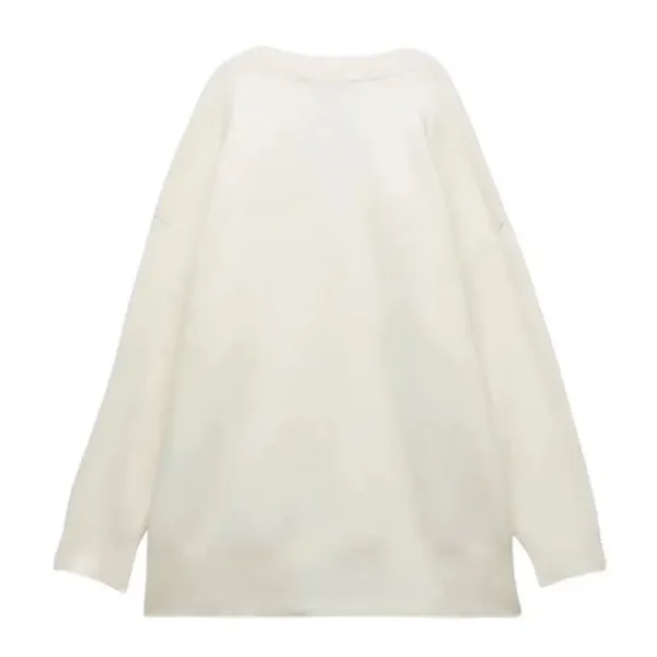 Zara Oversized V-neck Off-White
Cardigan(Size Small) - Image 4