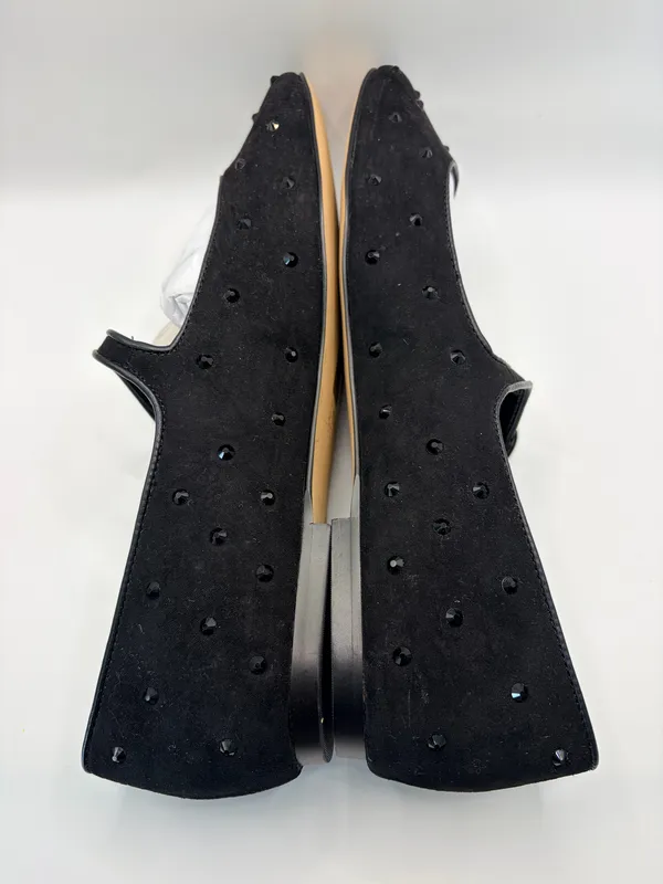 J.Crew Black Studded Mary Jane Ballet Flats Rhinestone Goth Coquette Punk Chic Size 8 - Image 6