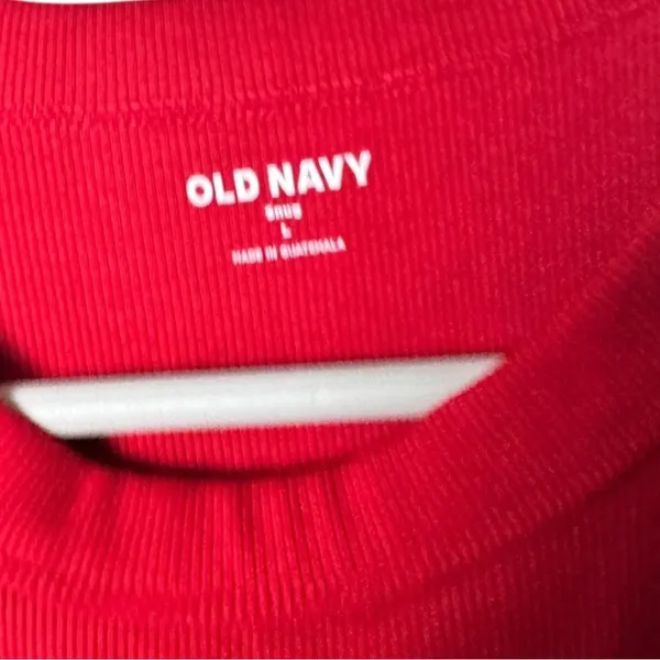 Old Navy Women's Fitted Red Crop Sleeveless Tank Top Sz L NWT - Image 5