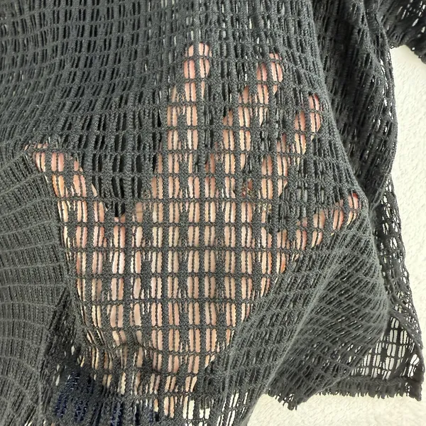 Vintage Keren‎ Hart L Large Sheer Mesh Open Knit Cardigan Artsy Lagenlook Unique - Image 10