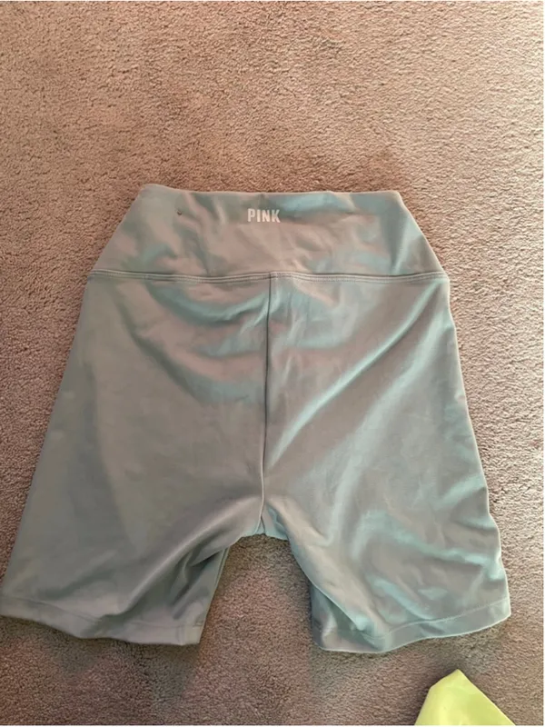 PINK Women's Active Bike Shorts S Sage Green - Image 3