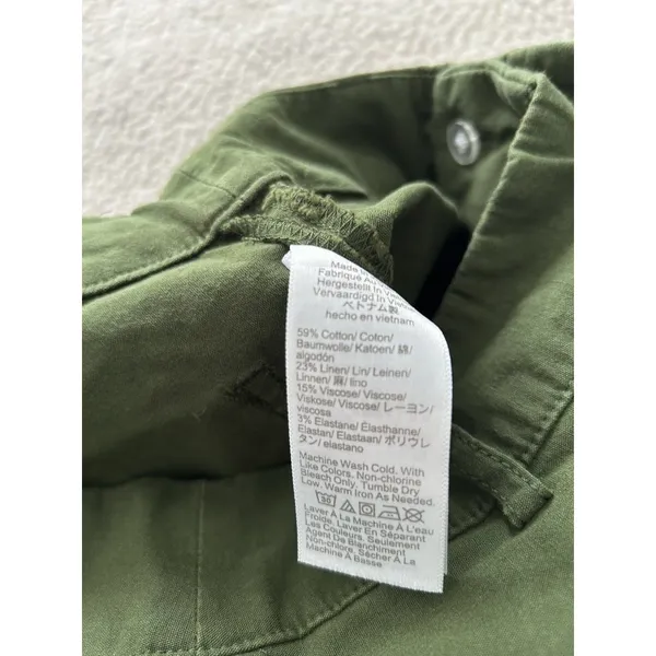 J.Crew $118 Lizzie High Rise Patch Pocket Wide Leg Pant Pine Green Size 24T - Image 15