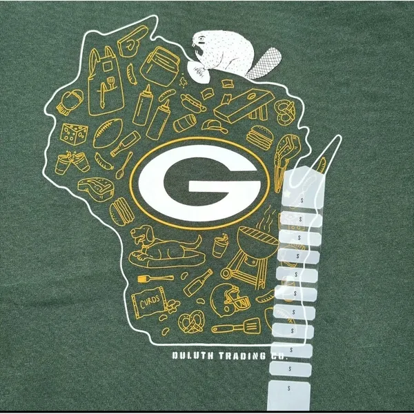 New Duluth Trading Women's Packers Longtail T-Shirt Green Bay NFL Small - Image 4