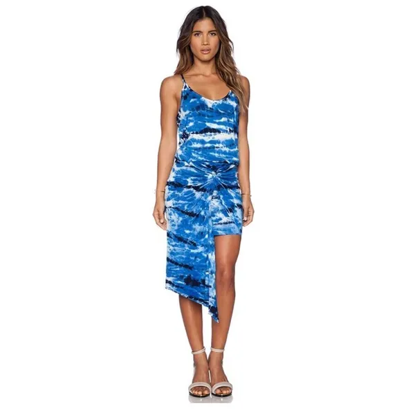 Young Fabulous‎ & Broke Womens Navy & Blue Shorebreak Kulani Dress Small - Image 9
