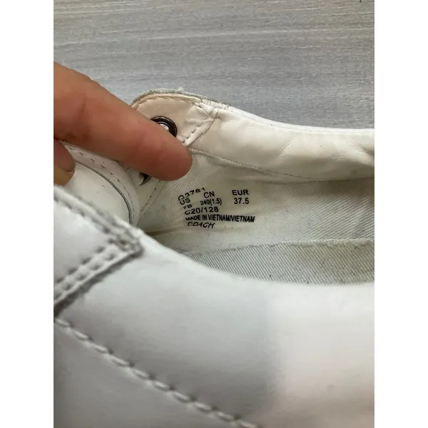 Coach Womens Porter White Leather Sneaker - Image 6