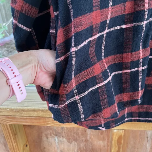 Madewell Women's Flannel Sunday Shirt In Evins Plaid Size M - Image 6