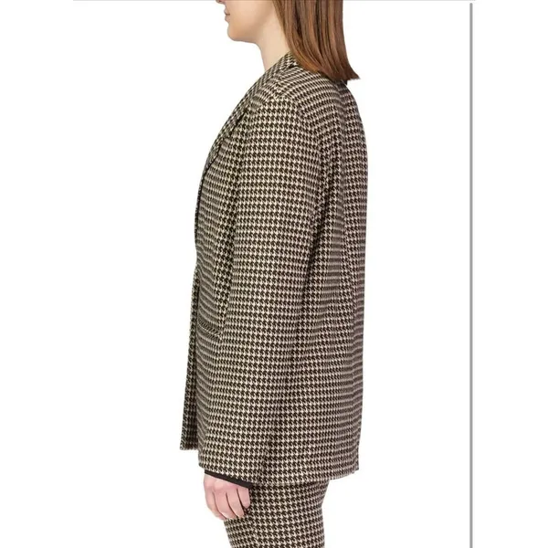 Sanctuary Women's Blazer Medium Multicolor‎ Mini Houndstooth One-Button Tailored - Image 2
