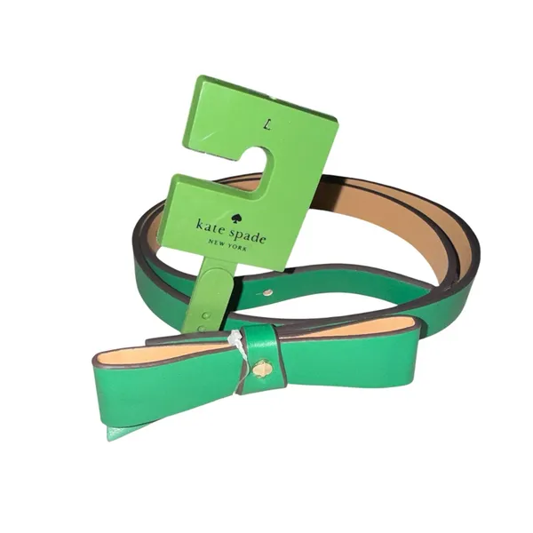 NWT Kate spade new york 19mm bow spade belt large Green - Image 4