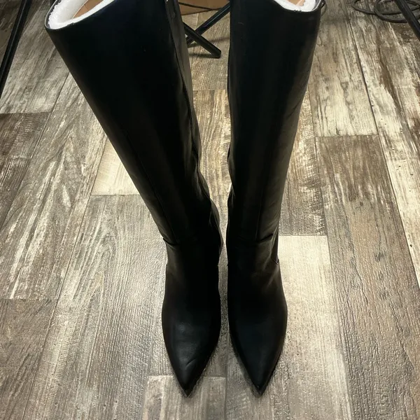 Jessica Simpson Black Knee-High Leather Women's Boot Size 9.5 Wide Calf - Image 16