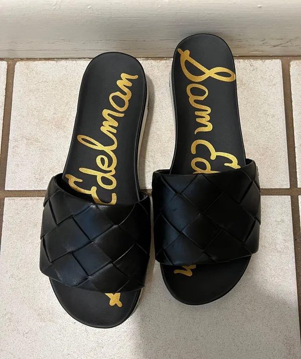 Sam Edelman Black Slip On Sandals - Image 2
