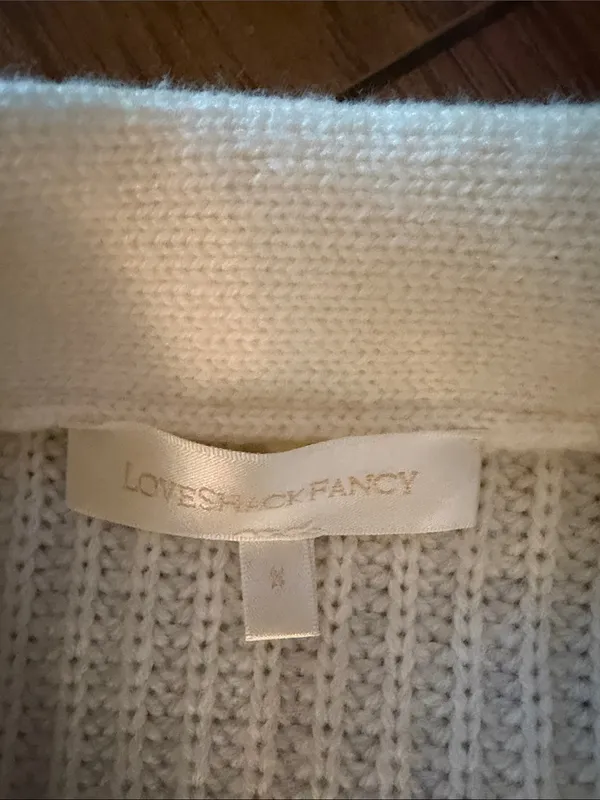 LoveShackFancy Avignon Crop Cashmere Blend Cardigan - Image 4