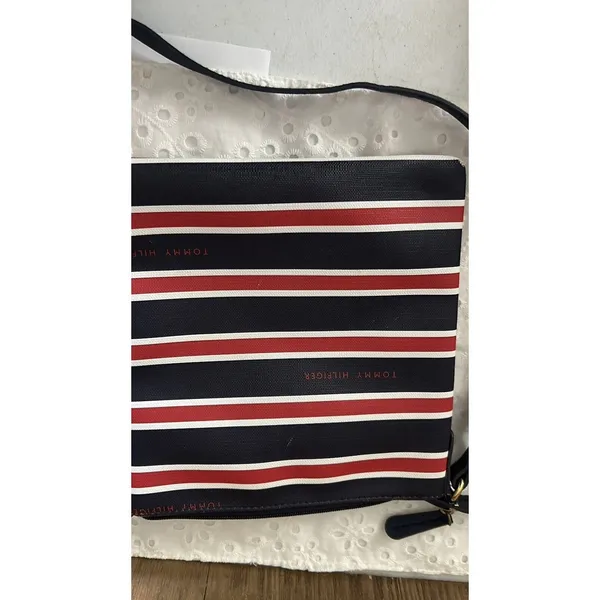 Tommy Hilfiger Crossbody Purse Classic Front pocket Nautical Beach Preppy - Image 3