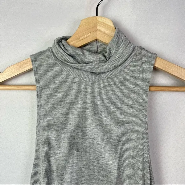 Free People Gray Topanga Mock‎ Neck Swing Tank Top S - Image 4