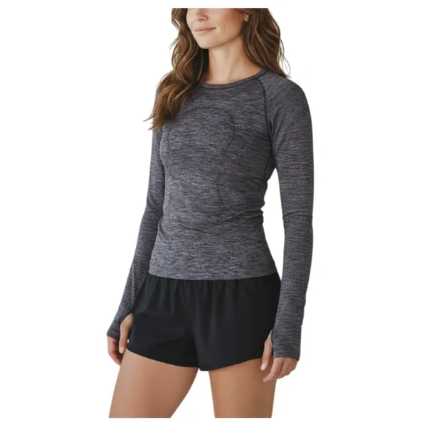 LULULEMON Swiftly Tech Long Sleeve Crew Top Sz 6 Burgundy Running Yoga Everyday - Image 2