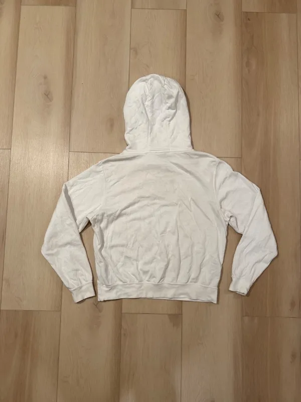 Nike White Fleece Pullover Hoodie Sweatshirt Women's Size Small - Image 5
