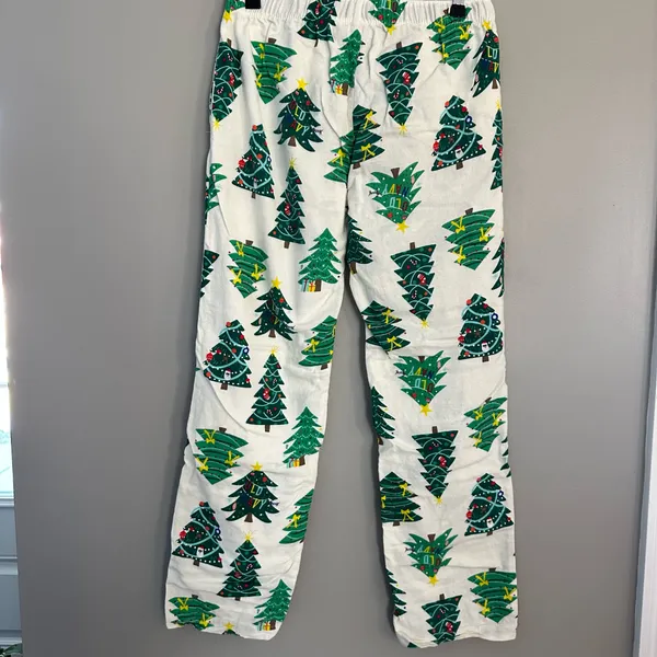 Old Navy Men’s Flannel Cotton Christmas Santa Graphic Pajama Pants S Drawstring - Image 4
