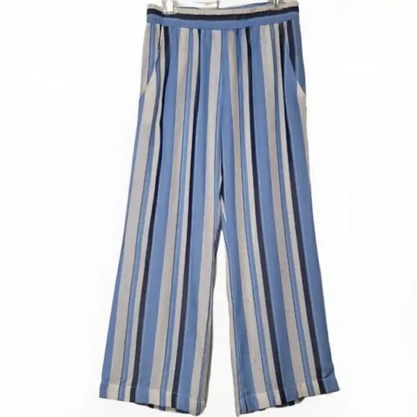 ✨Anthropologie Wide Beach Lounge Pants Blue Striped✨ - Image 2