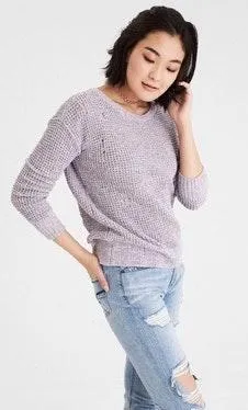 American Eagle Distressed Chenille Sweater - Image 2