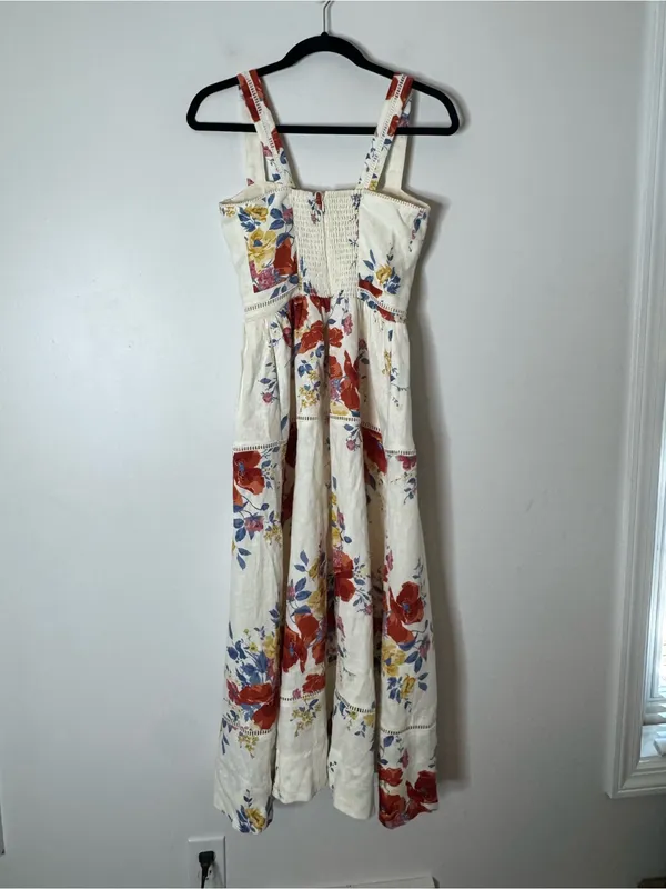 New Reformation Everett 100% Linen Midi Dress size 4 - Image 6