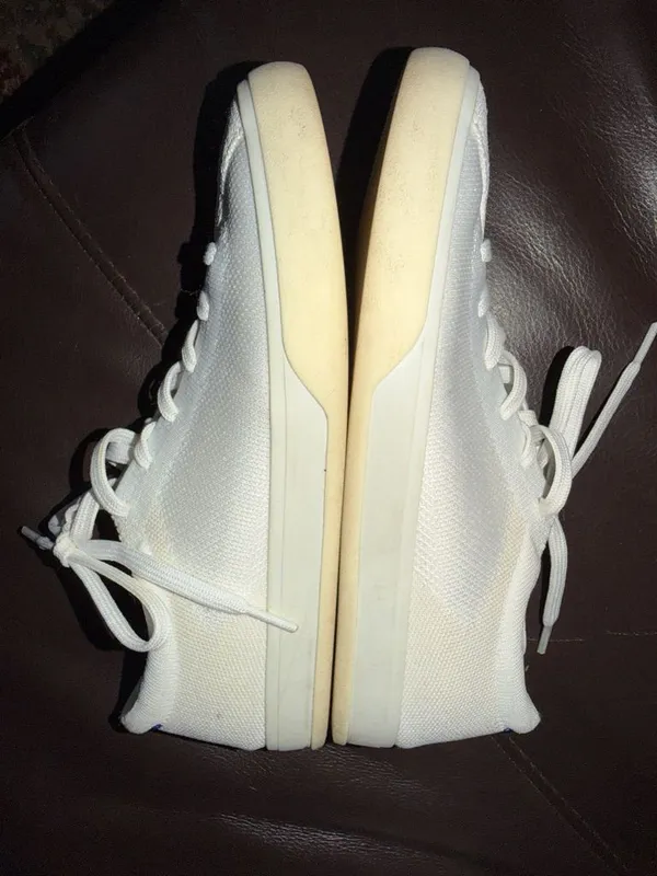 Rothy's White Low-Top Knit Sneakers with Cream Soles - Image 4