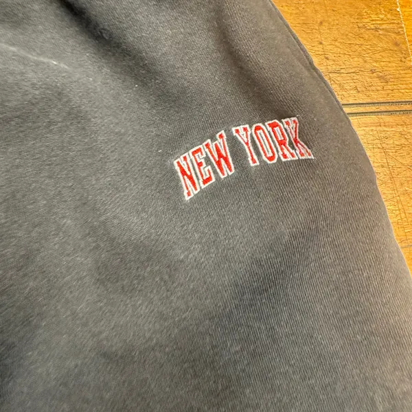 John‎ Galt Black New York Embroidered Jogger Sweatpants Women's Lounge Casual - Image 2