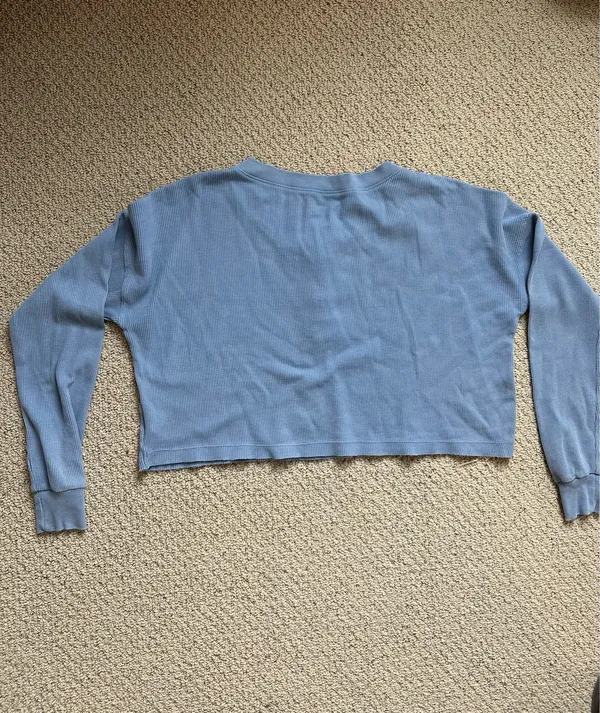 Aeropostale Top Crop Long Sleeve Blue - Image 2